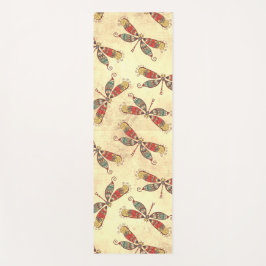 Boho Dragonflies in Sepia Yogamat