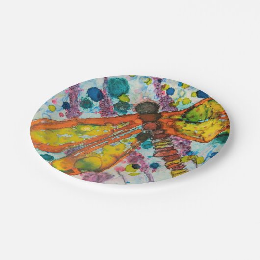 Boho DragonFly Design Papieren Bordje (Gekanteld)
