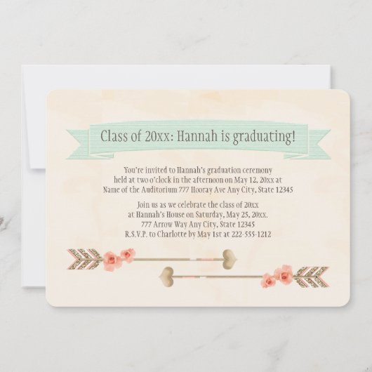 BOHO DREAM CATCHER AFSTUDEREN BEKENDMAKING KAART (Achterkant)