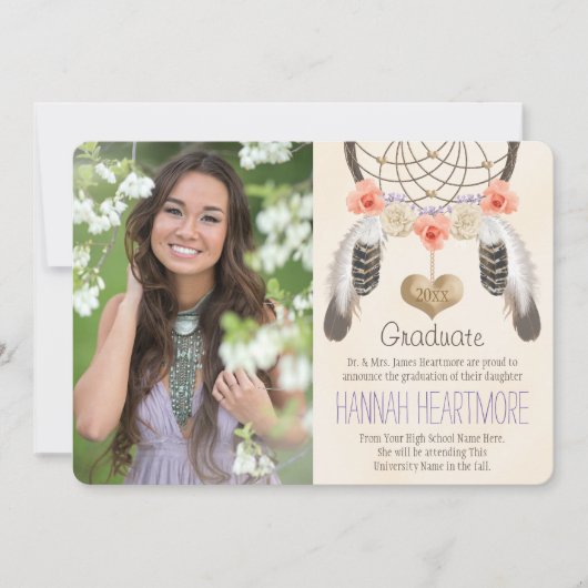 BOHO DREAM CATCHER AFSTUDEREN BEKENDMAKING KAART (Voorkant)