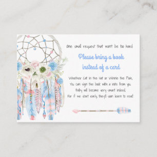 Boho Dream Catcher Baby shower Boek Aanvraag Informatiekaartje