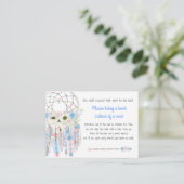 Boho Dream Catcher Baby shower Boek Aanvraag Informatiekaartje (Staand voorkant)