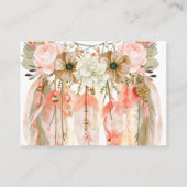 Boho Dream Catcher Baby shower Luier Raffle Informatiekaartje (Achterkant)