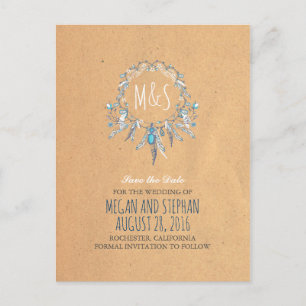 Boho  Dream Catcher Bewaar de datum Aankondigingskaart