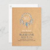 Boho  Dream Catcher Bewaar de datum Aankondigingskaart (Voorkant / Achterkant)