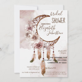 Boho Dream Catcher Bridal Shower Invitation Kaart