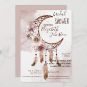 Boho Dream Catcher Bridal Shower Invitation Kaart (Voorkant / Achterkant)