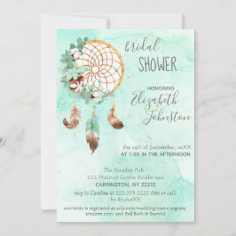 Boho Dream Catcher Bridal Shower Kaart