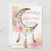 Boho Dream Catcher Bridal Shower-uitnodiging Kaart (Voorkant)