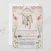 Boho Dream Catcher Bridal Shower-uitnodigingen Kaart (Voorkant)
