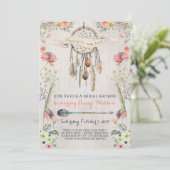 Boho Dream Catcher Bridal Shower-uitnodigingen Kaart (Staand voorkant)