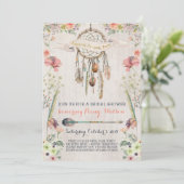 Boho Dream Catcher Bridal Shower-uitnodigingen Kaart (Staand voorkant)