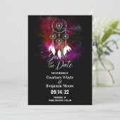 Boho Dream Catcher bruiloft Save The Date (Staand voorkant)