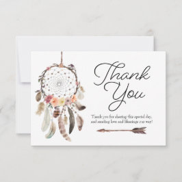 Boho Dream Catcher Dusky bedankkaart RSVP Kaartje