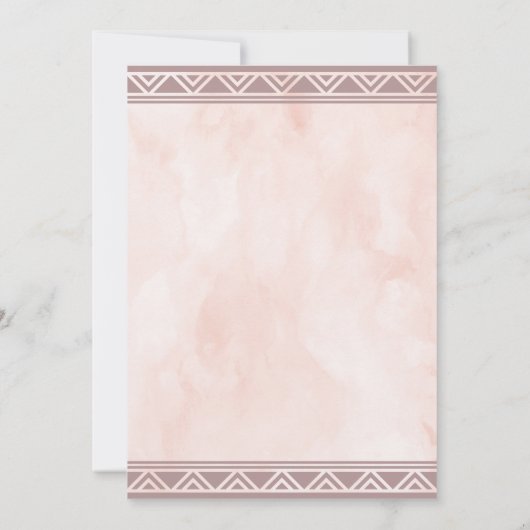 Boho Dream Catcher Dusky Bridal Shower Uitnodiging (Achterkant)