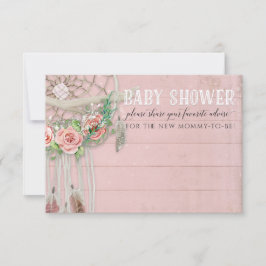BOHO Dream Catcher Feather Baby shower Adviseren Kaart