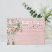 BOHO Dream Catcher Feather Baby shower Adviseren Kaart (Staand voorkant)