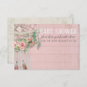 BOHO Dream Catcher Feather Baby shower Adviseren Kaart (Voorkant / Achterkant)