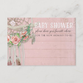 BOHO Dream Catcher Feather Baby shower Adviseren Kaart
