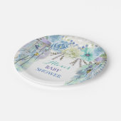 Boho Dream Catcher Feather Tribal Aqua Blue Papieren Bordje (Gekanteld)