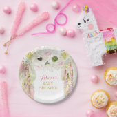 Boho Dream Catcher Feather Tribal Pink Yellow Papieren Bordje (Feest)