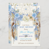 Boho Dream Catcher Feathers Blauw Ivoor Bruin Kaart (Voorkant / Achterkant)