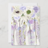 Boho Dream Catcher Feathers Lavender Green Kaart (Achterkant)