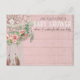BOHO Dream Catcher Floral Adviseer Meisje Baby sho Briefkaart