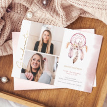 Boho Dream Catcher Gold Script Photo Afstuderen