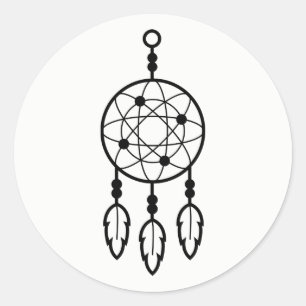 Boho Dream Catcher, Huwelijk Indiaanse Stam Ronde Sticker