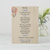 Boho Dream Catcher Huwelijksreceptie 5x7 Menu (Staand voorkant)