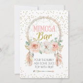 Boho Dream-catcher Mimosa Bar, 5x7" Kaart (Voorkant)