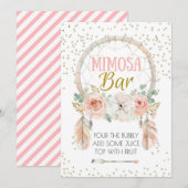 Boho Dream-catcher Mimosa Bar, 5x7" Kaart (Voorkant / Achterkant)
