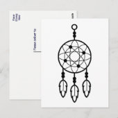 Boho Dream Catcher Native American Tribal Black Briefkaart (Voorkant / Achterkant)