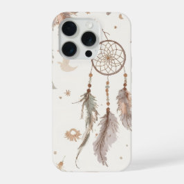 Boho Dream Catcher Phone Case Ethereal Feathers iPhone 15 Pro Case