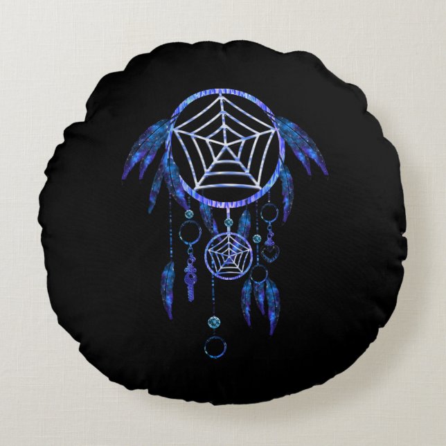 Boho Dream Catcher Rond Kussen (Voorkant)