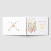 Boho Dream Catcher roze gele veren pijlen Gastenboek (Volledig)