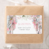 Boho Dream Catcher Roze Grijs Ivoor Bloemen veren Etiket (Insitu)