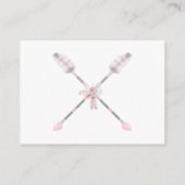 Boho Dream Catcher Roze Grijze Veren Luier Raffle Informatiekaartje (Achterkant)