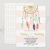 Boho Dream Catcher Uitnodiging (Voorkant / Achterkant)