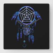 Boho Dream Catcher Vierkante Klok (Voorkant)