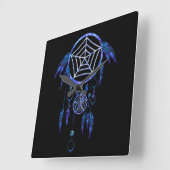 Boho Dream Catcher Vierkante Klok (Hoek)