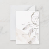 Boho Dream Catcher Virtuele Baby Shower Notitiekaartje (Achterkant)