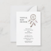 Boho Dream Catcher Virtuele Baby Shower Notitiekaartje (Voorkant)