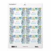 Boho Dream Catcher Water Bottle Gift Dank u Etiket (Full Sheet)