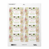 Boho Dream Catcher Water Bottle Gift Dank u Etiket (Full Sheet)