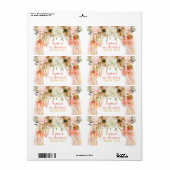 Boho Dream Catcher Waterfles Geschenk Bedankt Etiket (Full Sheet)