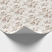 Boho Dream Catcher Wrapping Paper Ethereal Feather Cadeaupapier (Hoek)