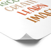 Boho Dream Exken Ontdek Creëer Learn Poster (Hoek)