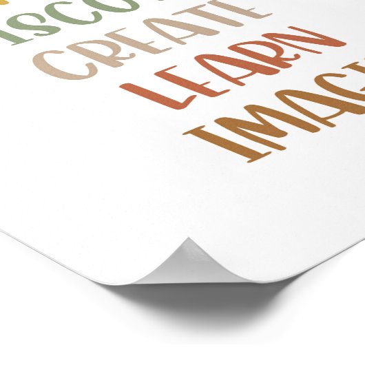 Boho Dream Exken Ontdek Creëer Learn Poster (Hoek)